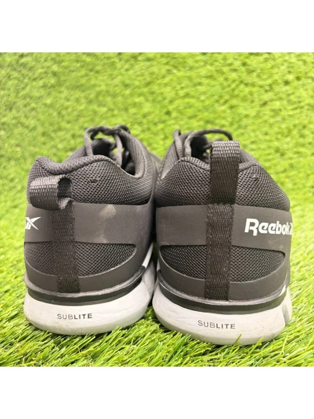 Reebok Sublite Cushion Mens Size 11 4E Black Gray Alloy Toe Safety Work Shoes